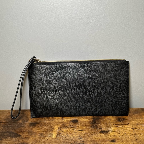 Michael Kors Black Pebbled Leather Wristlet Clutch - Picture 2 of 10